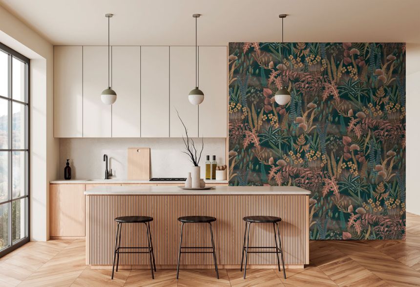 Vlies poszter tapéta, barna, levelek, FW4005-2, Feature Walls, Decoprint