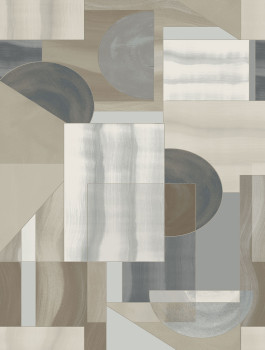 Geometrikus vlies poszter tapéta, szürke-bézs, FW4009-5, Feature Walls, Decoprint