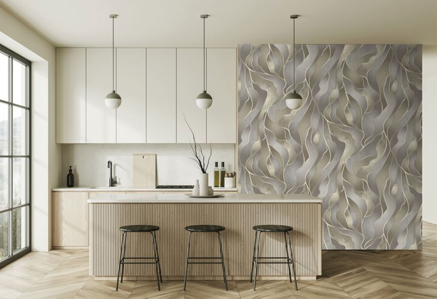 Grafikus vlies poszter tapéta, szürke-bézs, FW4010-1, Feature Walls, Decoprint