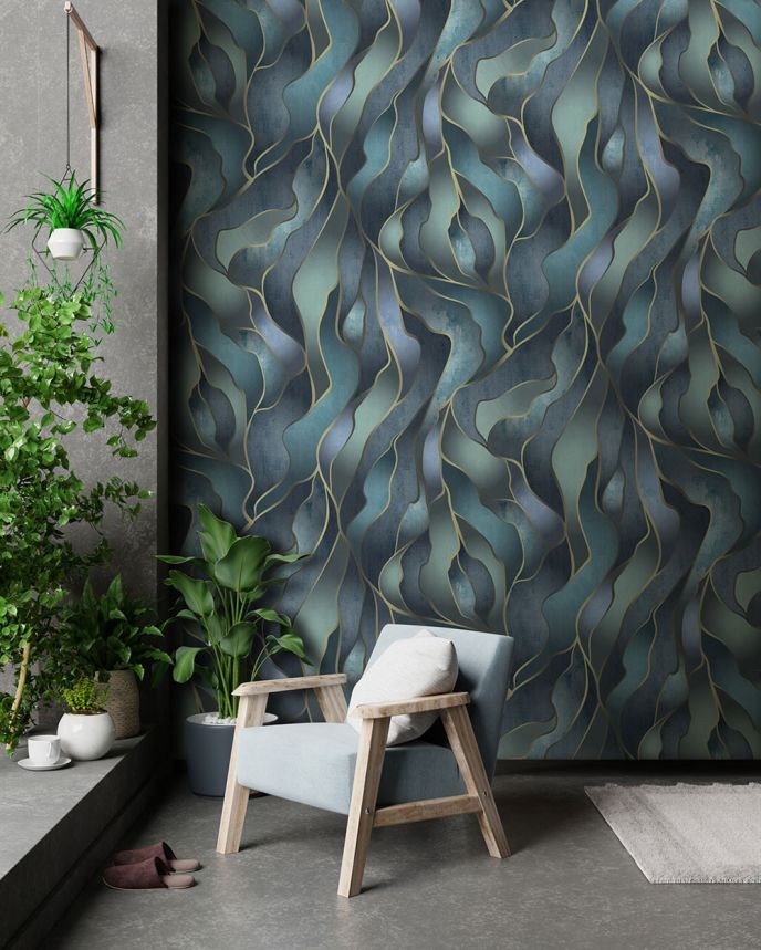 Grafikus vlies poszter tapéta, kék, FW4010-2, Feature Walls, Decoprint