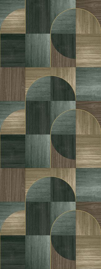 Grafikus vlies poszter tapéta, zöld, FW4012-2, Feature Walls, Decoprint