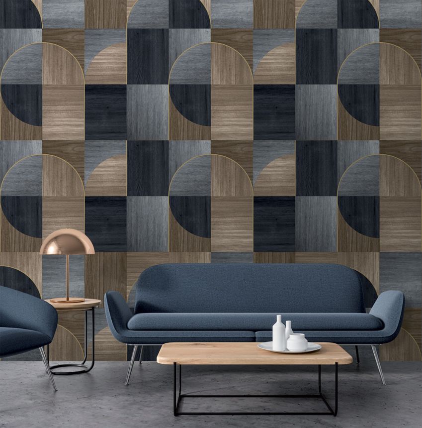 Grafikus vlies poszter tapéta, kék, FW4012-4, Feature Walls, Decoprint