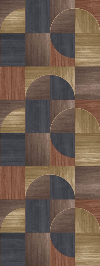 Grafikus vlies poszter tapéta, barna, FW4012-5, Feature Walls, Decoprint