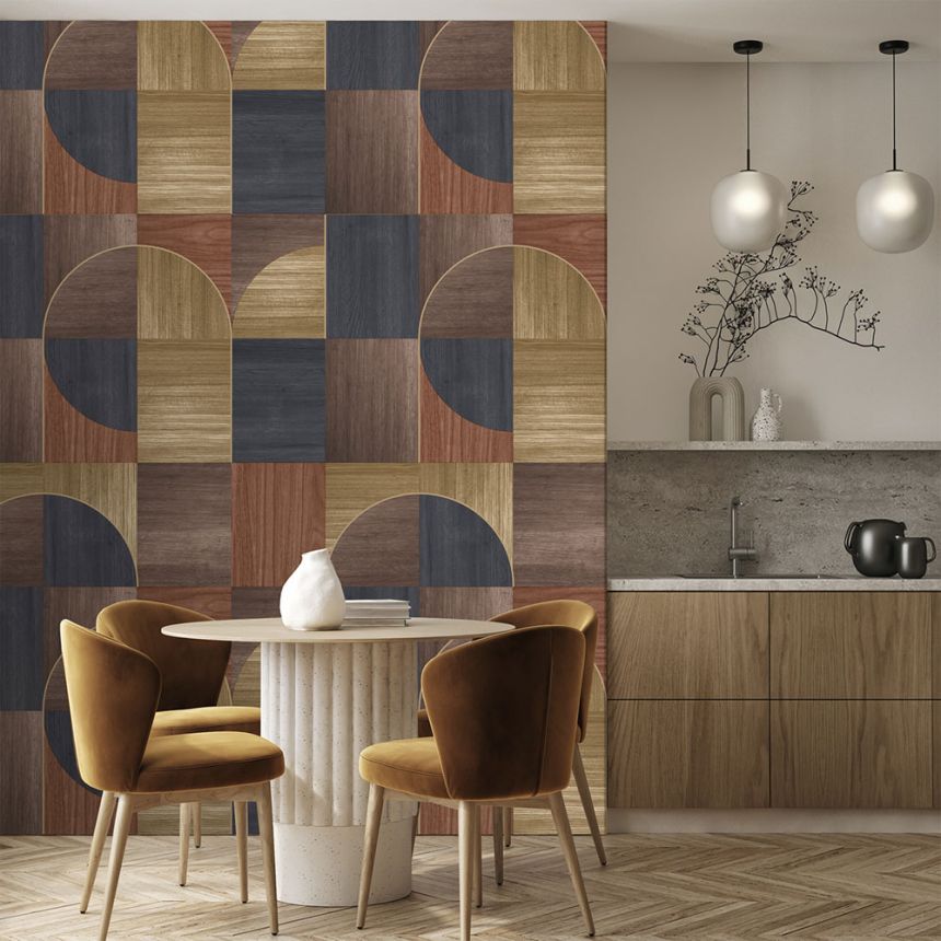 Grafikus vlies poszter tapéta, barna, FW4012-5, Feature Walls, Decoprint