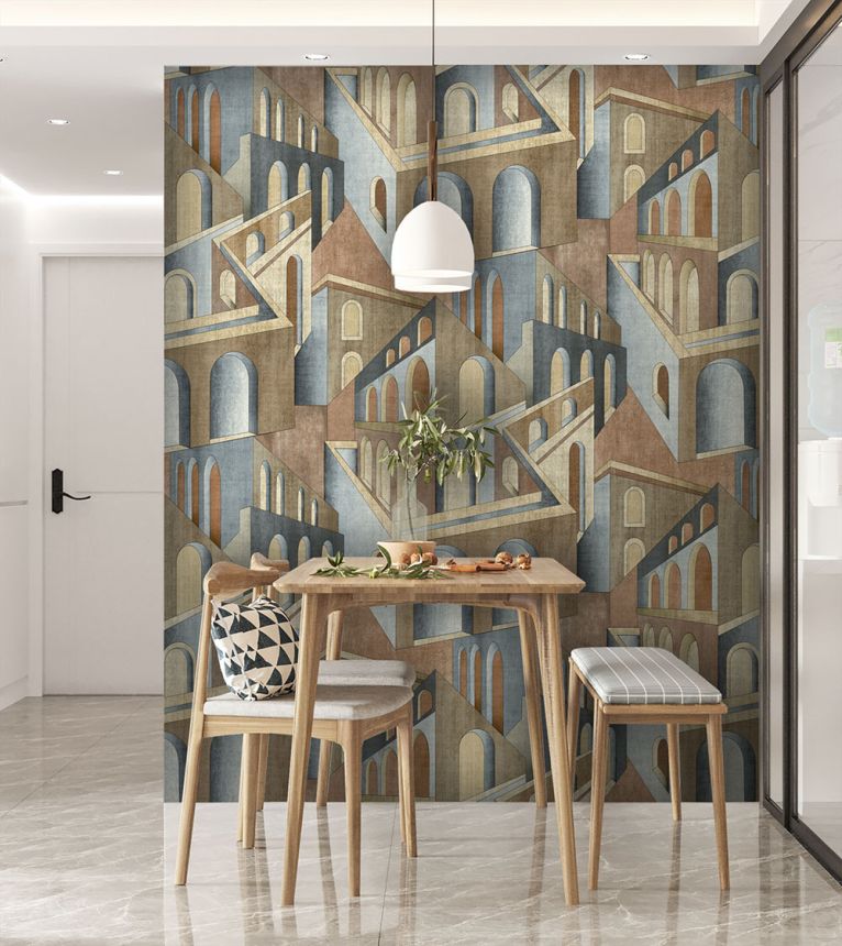 Grafikus vlies poszter tapéta, barna-szürke, FW4013-1, Feature Walls, Decoprint
