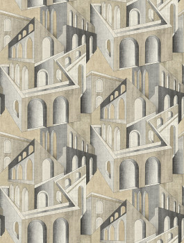 Grafikus vlies poszter tapéta, szürke-bézs, FW4013-2, Feature Walls, Decoprint