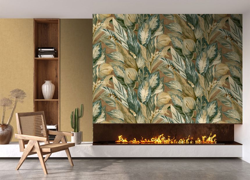 Vlies poszter tapéta, zöld, levelek, FW4016-4, Feature Walls, Decoprint
