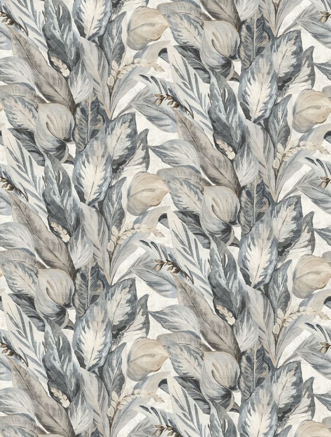 Vlies poszter tapéta, szürke-bézs, levelek, FW4016-6, Feature Walls, Decoprint