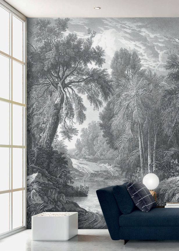 Vlies poszter tapéta, fekete, erdő, fák, FW4019-1, Feature Walls, Decoprint