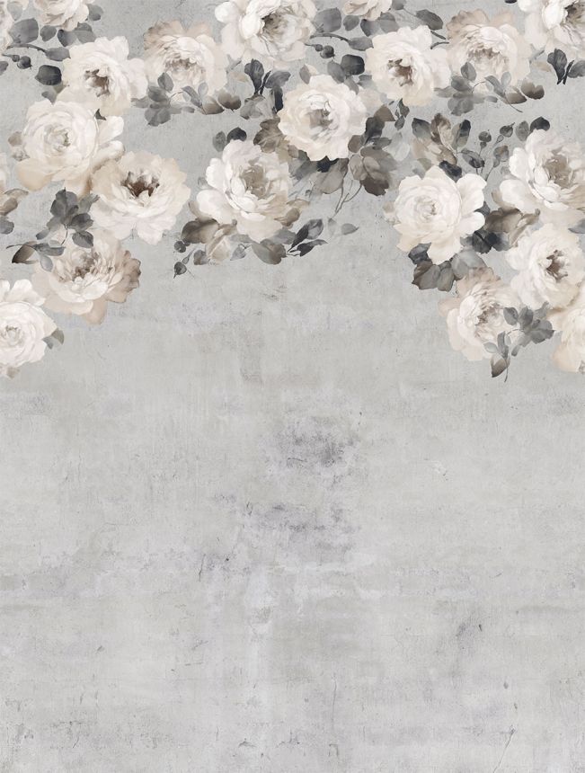 Vlies poszter tapéta, szürke, virágok, FW4023-3, Feature Walls, Decoprint