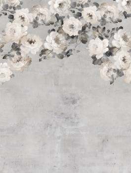 Vlies poszter tapéta, szürke, virágok, FW4023-3, Feature Walls, Decoprint