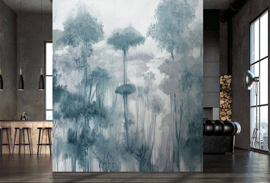 Vlies poszter tapéta, kék, erdő, fák, FW4024-5, Feature Walls, Decoprint