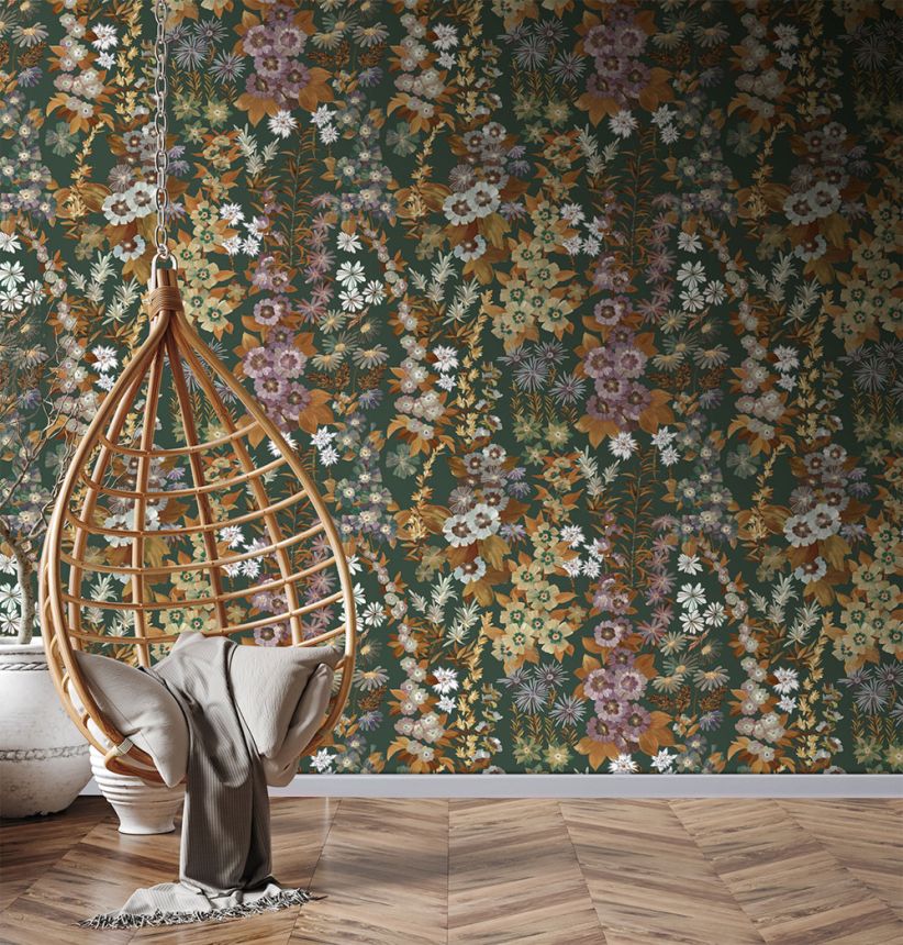 Vlies poszter tapéta, zöld, virágok, FW4025-10, Feature Walls, Decoprint