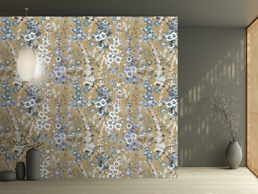 Vlies poszter tapéta, barna, virágok, FW4025-13, Feature Walls, Decoprint