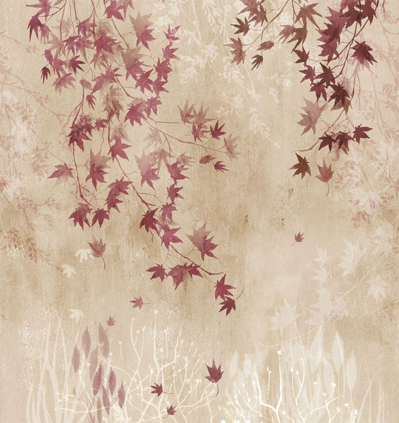 Vlies poszter tapéta, bézs, ágak, levelek, FW4026-1, Feature Walls, Decoprint