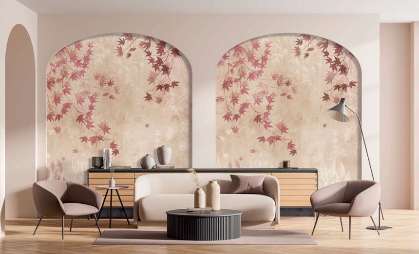 Vlies poszter tapéta, bézs, ágak, levelek, FW4026-1, Feature Walls, Decoprint