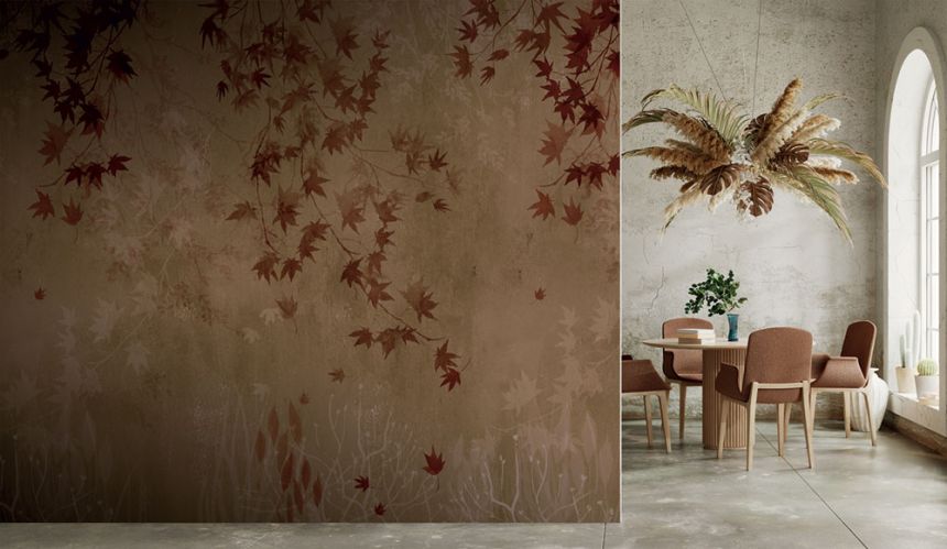 Vlies poszter tapéta, barna, ágak, levelek, FW4026-2, Feature Walls, Decoprint