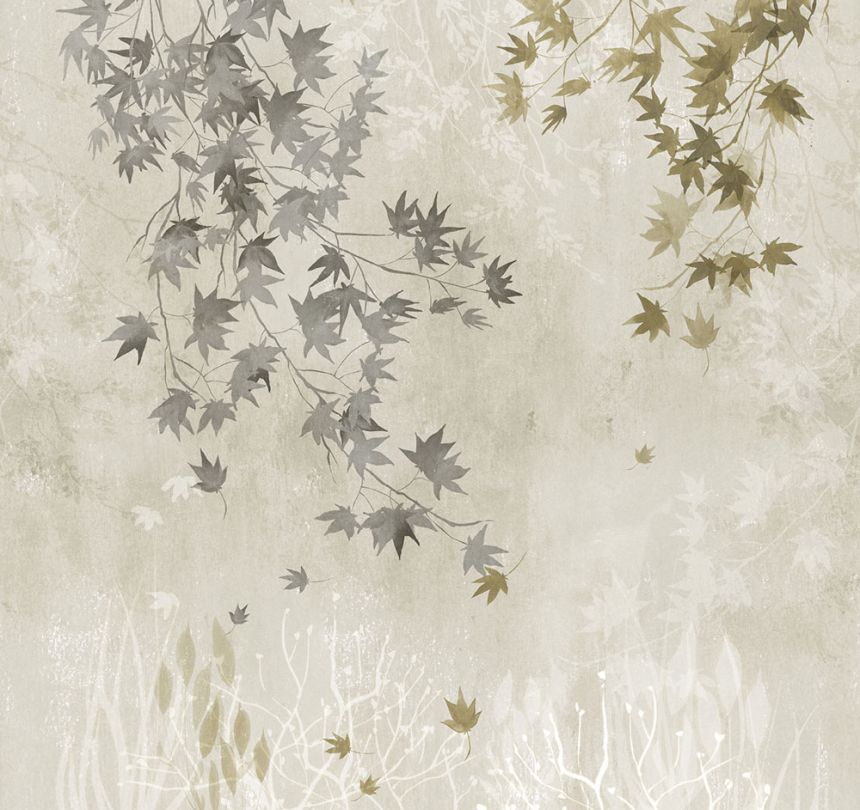 Vlies poszter tapéta, szürke, ágak, levelek, FW4026-3, Feature Walls, Decoprint