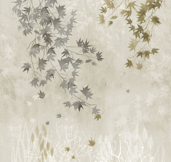 Vlies poszter tapéta, szürke, ágak, levelek, FW4026-3, Feature Walls, Decoprint