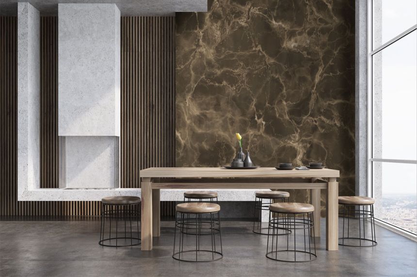 Vlies poszter tapéta, barna, márvány, FW4052-2, Feature Walls, Decoprint