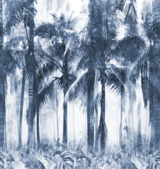 Vlies poszter tapéta, kék, pálmafák, FW4054-2, Feature Walls, Decoprint
