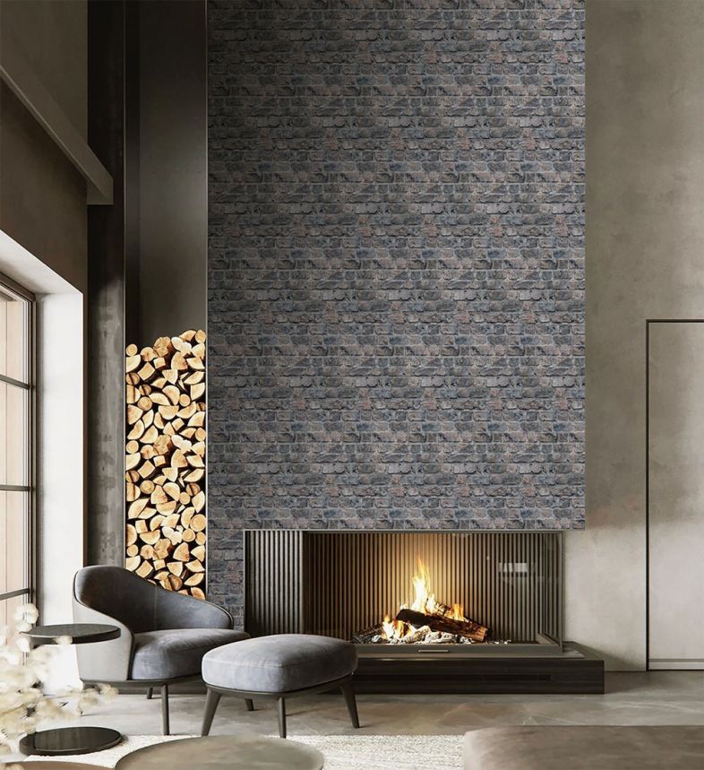 Vlies poszter tapéta, szürke, tégla, FW4055-6, Feature Walls, Decoprint