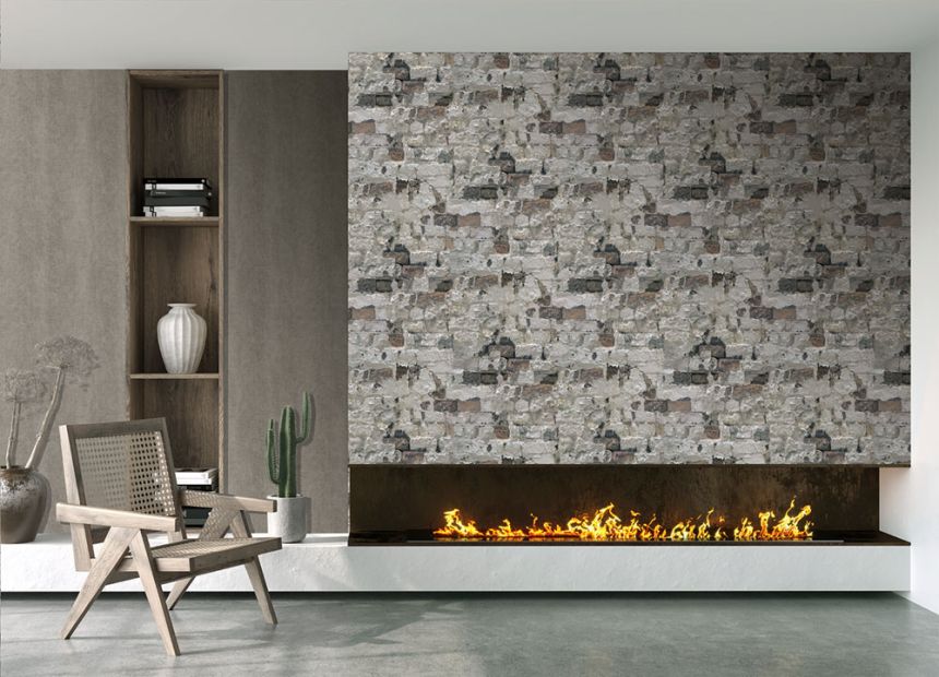 Vlies poszter tapéta, szürke, tégla, FW4056-2, Feature Walls, Decoprint