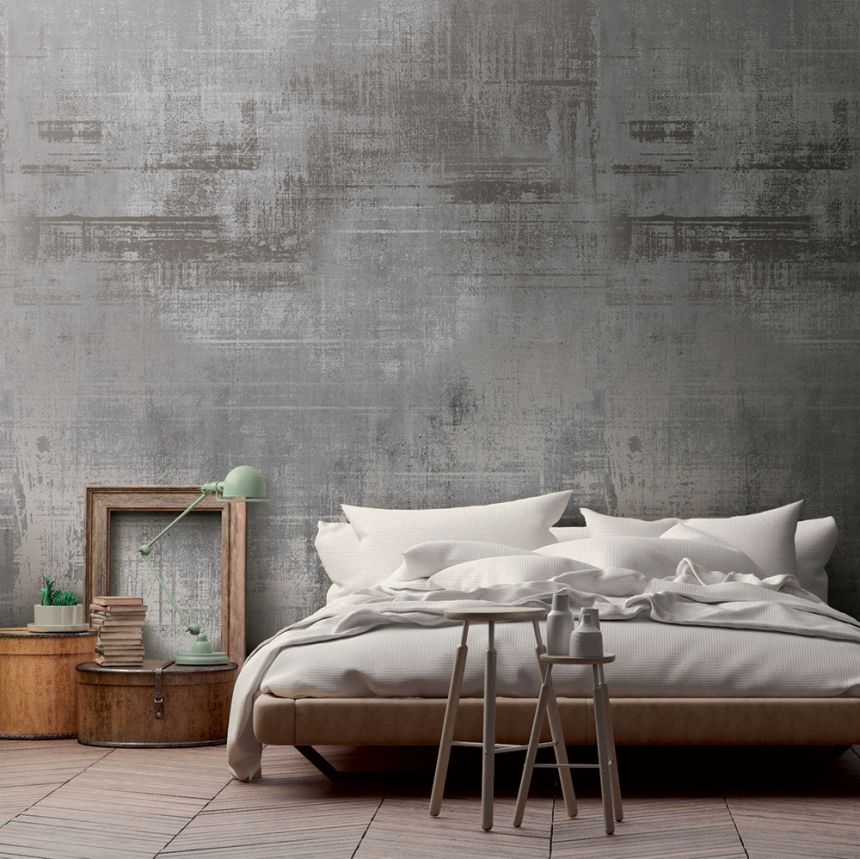 Vlies poszter tapéta, szürke, fém, FW4057-1, Feature Walls, Decoprint
