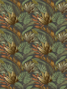 Vlies poszter tapéta, zöld-barna, levelek, FW4059-2, Feature Walls, Decoprint