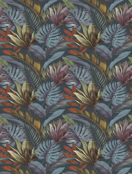 Vlies poszter tapéta, kék-barna, levelek, FW4059-5, Feature Walls, Decoprint