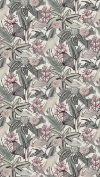 Vlies poszter tapéta, zöld, madarak, levelek, FW4061-5, Feature Walls, Decoprint