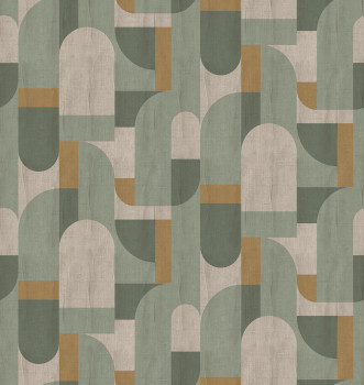 Geometrikus vlies poszter tapéta, zöld, FW4064-4, Feature Walls, Decoprint