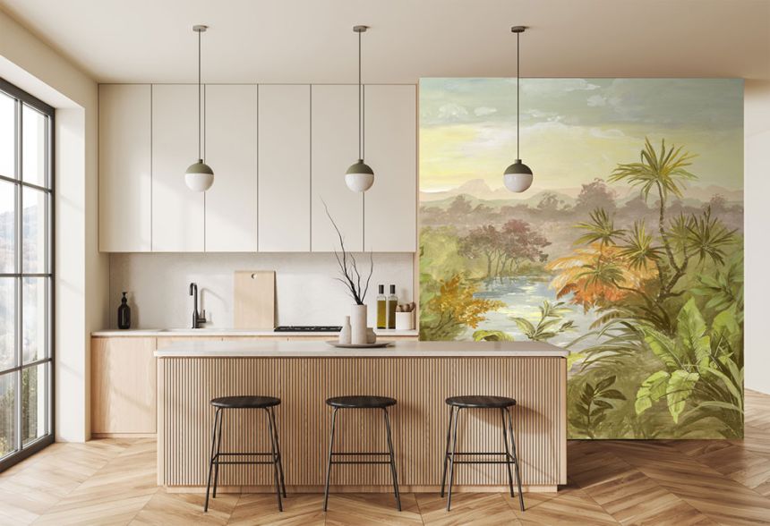 Vlies poszter tapéta, zöld, pálmafák, FW4028-2, Feature Walls, Decoprint