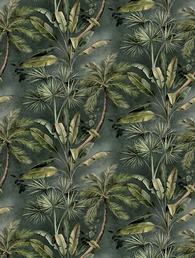 Vlies poszter tapéta, szürke-zöld, pálmafák, FW4030-2, Feature Walls, Decoprint