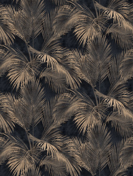 Vlies poszter tapéta, fekete-barna, pálmafák, levelek, FW4034-1, Feature Walls, Decoprint