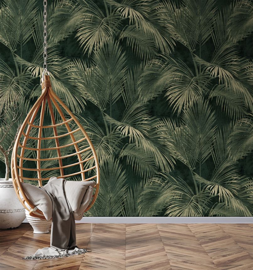 Vlies poszter tapéta, zöld, pálmafák, levelek, FW4034-3, Feature Walls, Decoprint