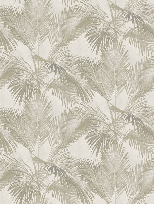 Vlies poszter tapéta, szürke-bézs, pálmafák, levelek, FW4034-6, Feature Walls, Decoprint