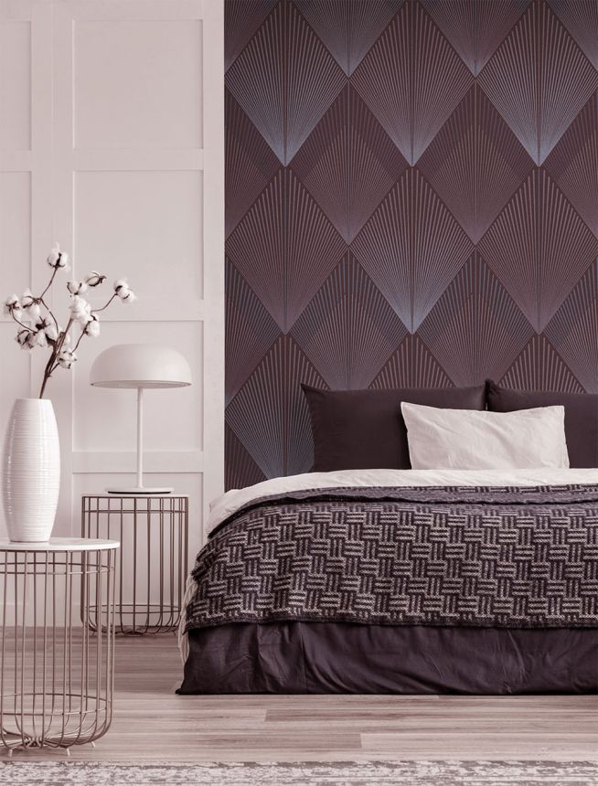 Geometrikus vlies poszter tapéta, bordó, FW4035-2, Feature Walls, Decoprint
