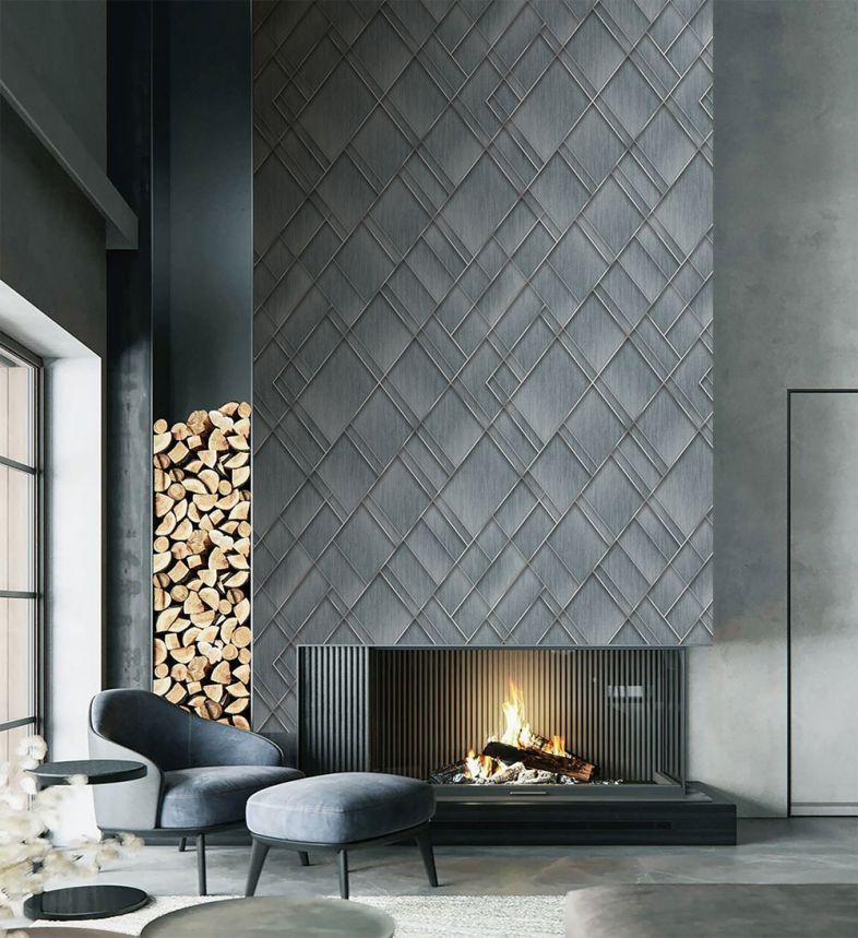 Geometrikus vlies poszter tapéta, kék, FW4037-2, Feature Walls, Decoprint
