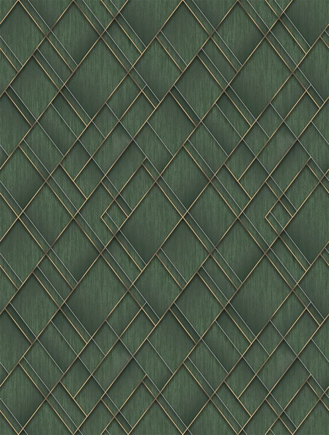 Geometrikus vlies poszter tapéta, zöld, FW4037-5, Feature Walls, Decoprint