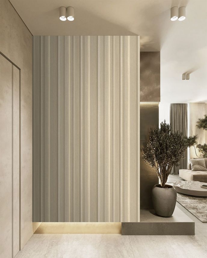 Vlies poszter tapéta, lécek 3D-s utánzata, bézs, FW4043-1, Feature Walls, Decoprint