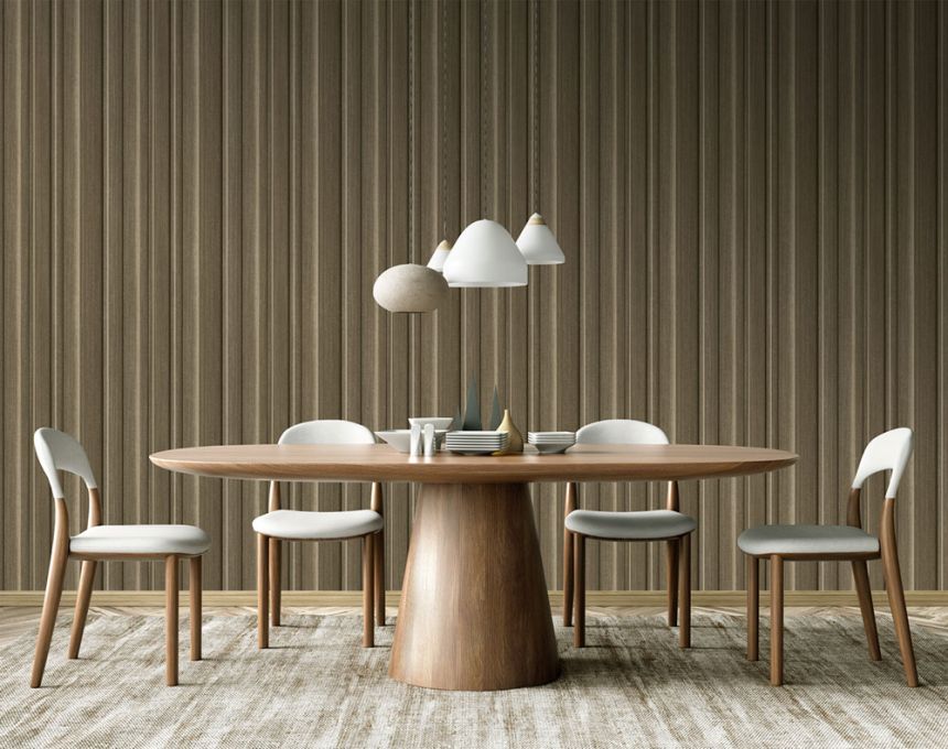 Vlies poszter tapéta, lécek 3D-s utánzata, barna, FW4043-2, Feature Walls, Decoprint