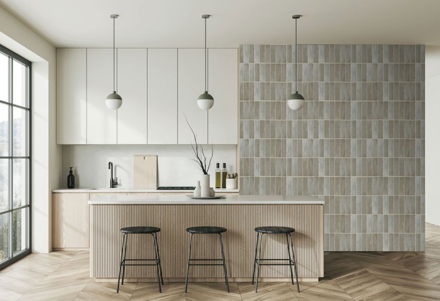 Vlies poszter tapéta, csempe, szürke, FW4045-3, Feature Walls, Decoprint
