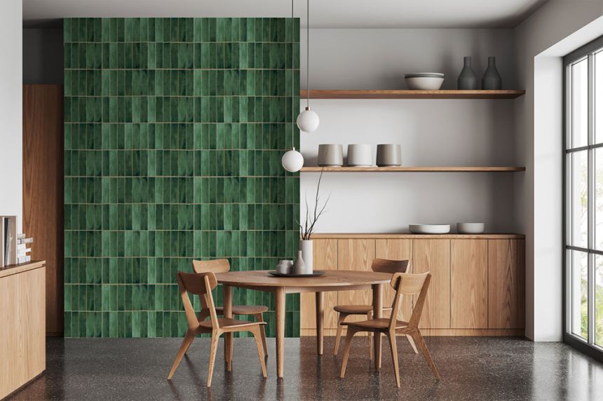 Vlies poszter tapéta, csempe, zöld, FW4045-4, Feature Walls, Decoprint
