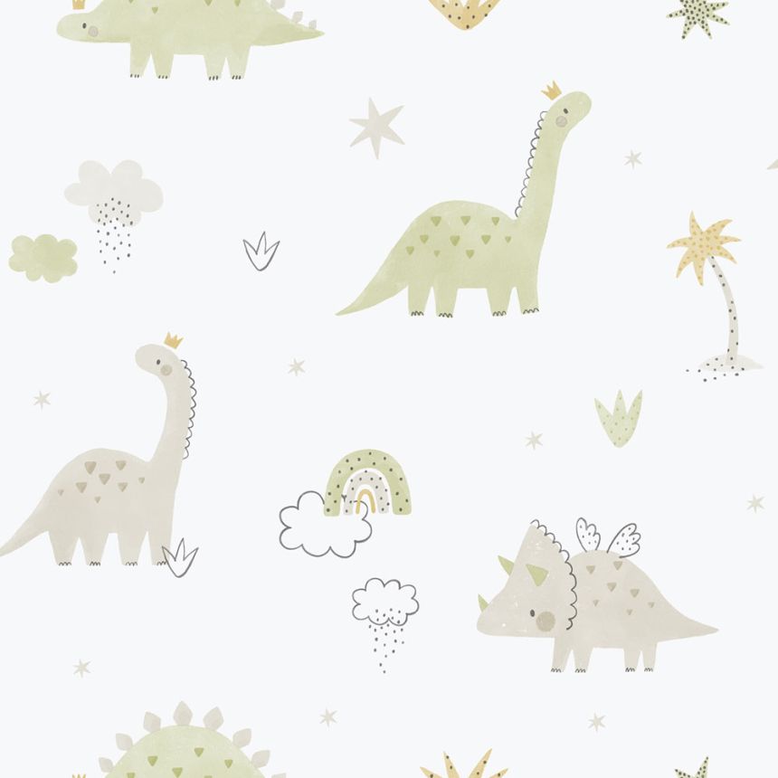 Gyerek vlies tapéta, zöld, dinoszauruszok, 283-3, Enzo,  ICH Wallcoverings