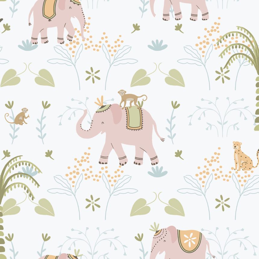 Gyerek vlies tapéta, rózsaszín, állatok, 285-1, Enzo,  ICH Wallcoverings