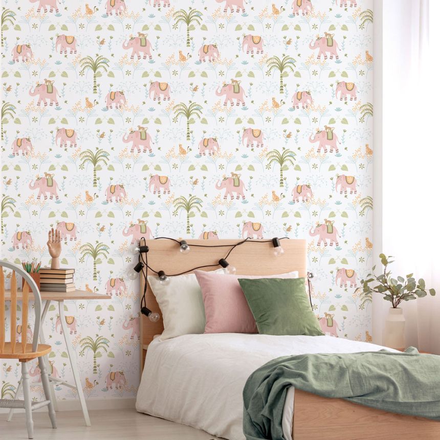 Gyerek vlies tapéta, rózsaszín, állatok, 285-1, Enzo,  ICH Wallcoverings
