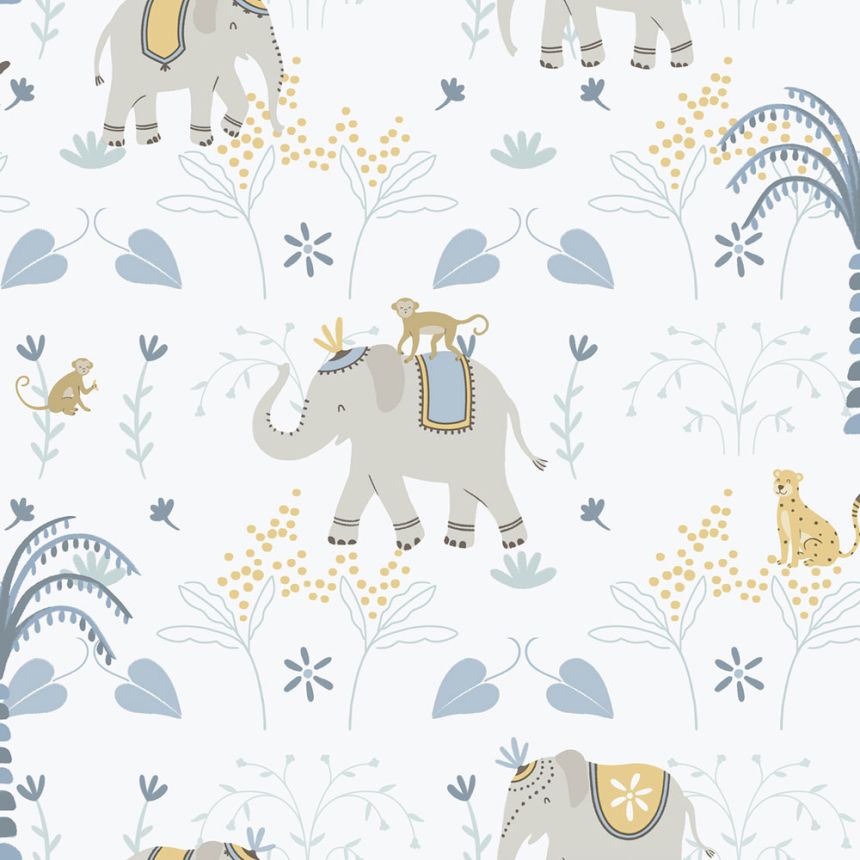 Gyerek vlies tapéta, kék, állatok, 285-2, Enzo,  ICH Wallcoverings
