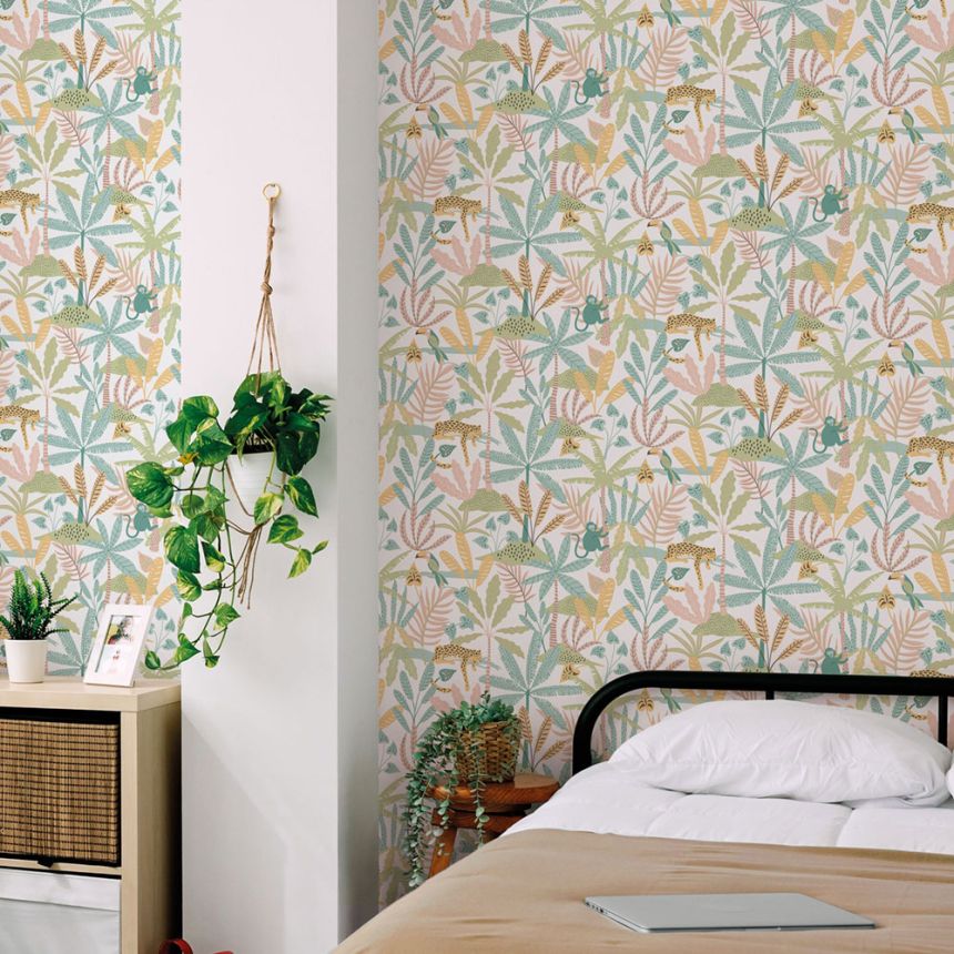 Gyerek vlies tapéta, zöld, dzsungel, 286-4, Enzo,  ICH Wallcoverings