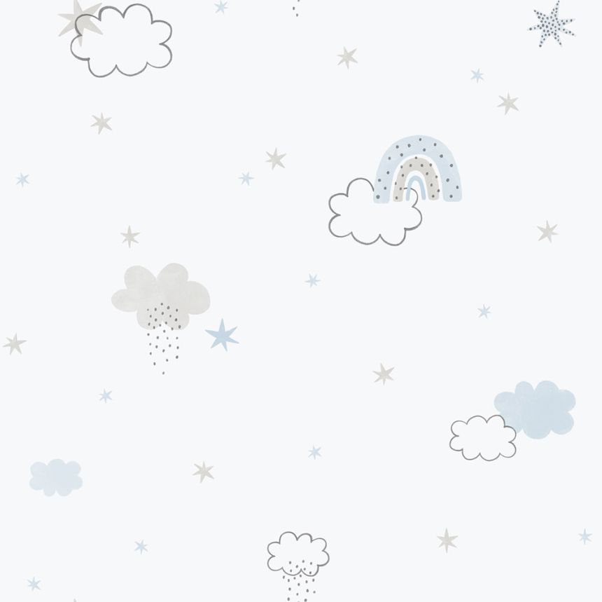 Gyerek vlies tapéta, kék, felhők, 288-2, Enzo,  ICH Wallcoverings